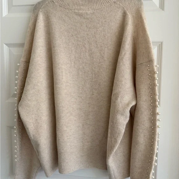 H&M Beige Pearl-Embellished Sweater - Picture 7 of 10